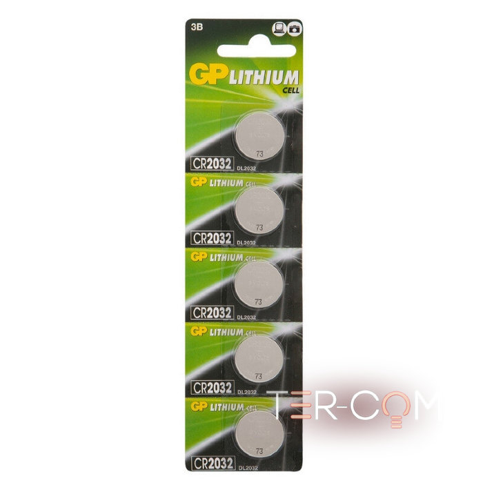 Батарейки литиевые GP Lithium CR2032 Тип CR2032 3V 210 мАч 5 шт