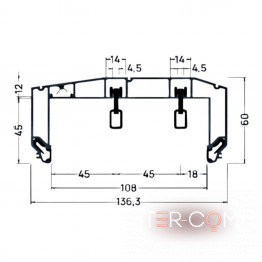 Flexy BORZZ KARNIZ P45 черный