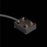 Коннектор для трековой системы SLIMLINE, 220V, Black, 25x45x20mm (провод L370mm)